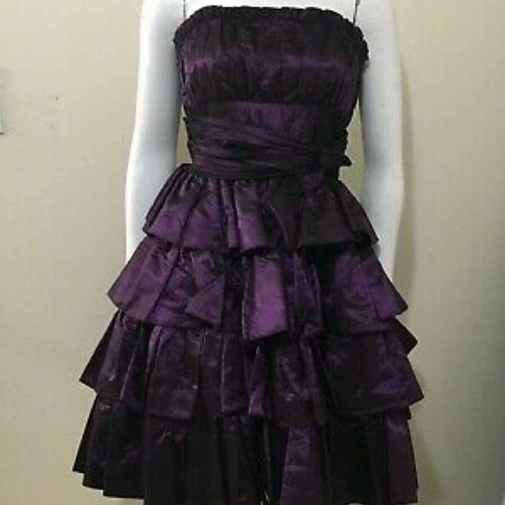 Strapless Purple Betsey Johnson Mini Dress